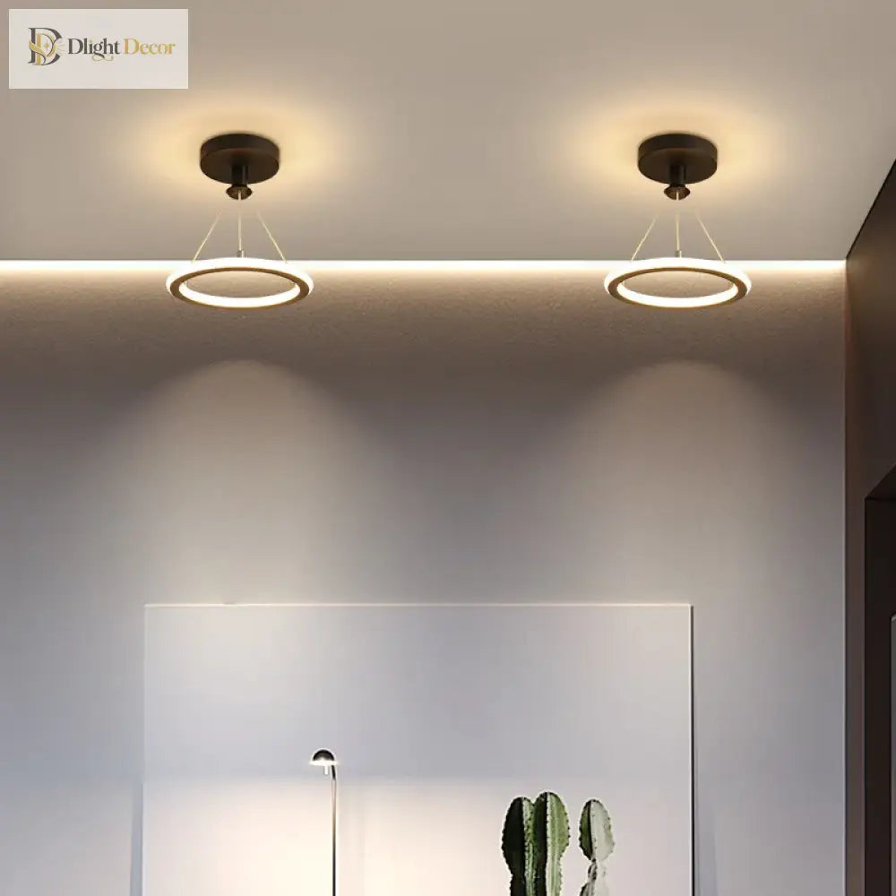 Aisle Entrance Way Corridor Led Ceiling Light - Modern Nordic Round Bistro Lamp Ideal For Indoor