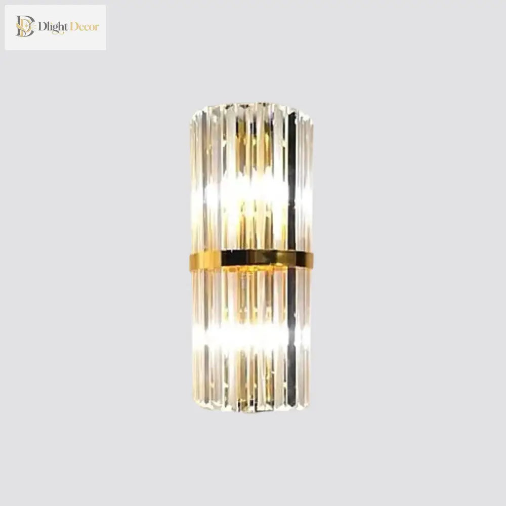 Alivia Elegance Meets Sparkling Brilliance: The Gold Crystal Wall Sconce (1 - 3 Lights) Wall Light