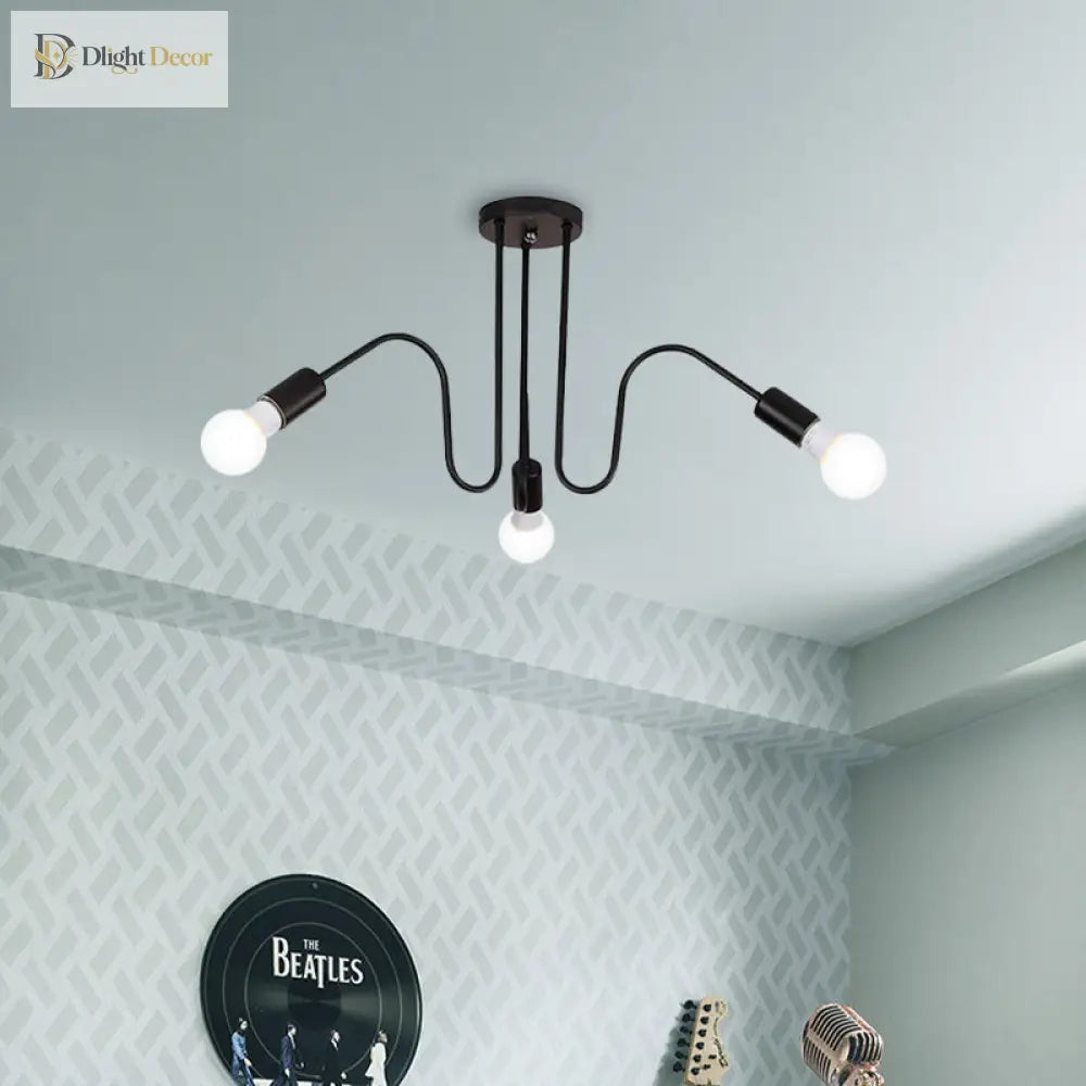 Alyssa Meets Versatility: Loft Style Semi - Flush Mount Light