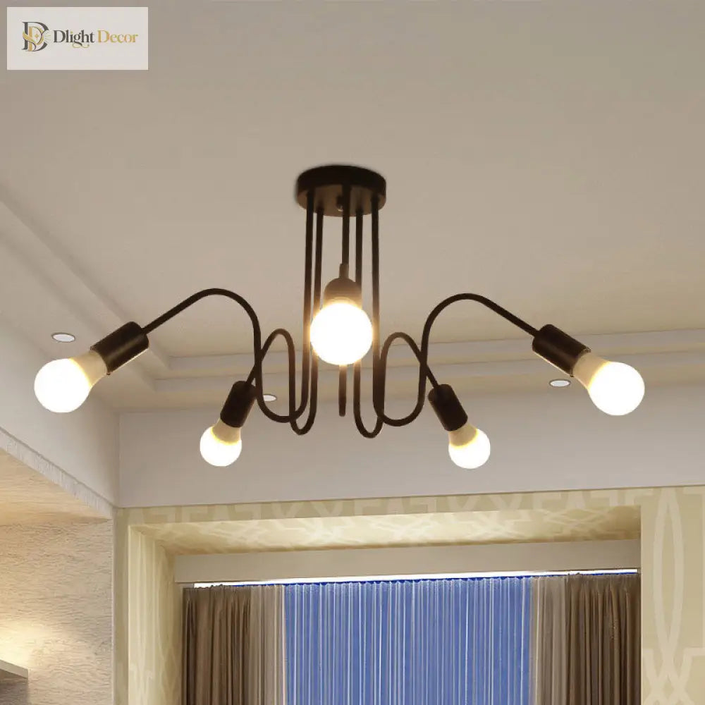 Alyssa Meets Versatility: Loft Style Semi - Flush Mount Light