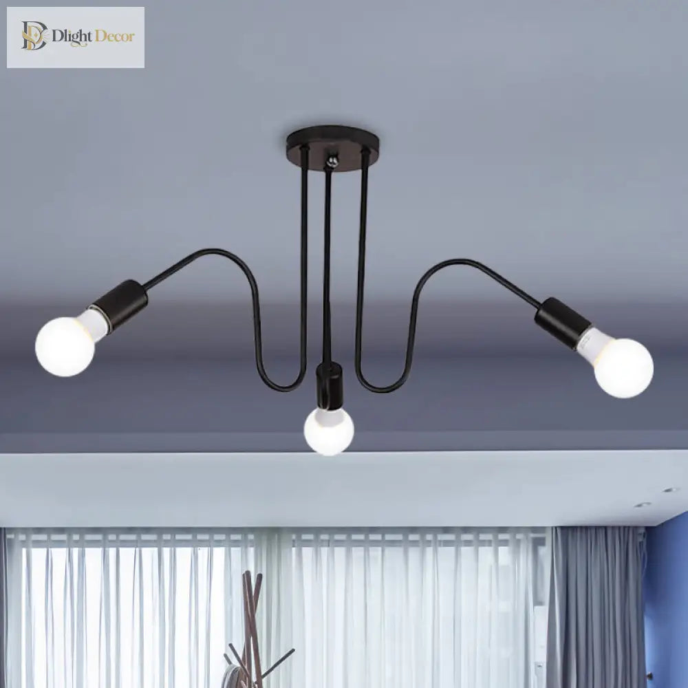 Alyssa Meets Versatility: Loft Style Semi - Flush Mount Light