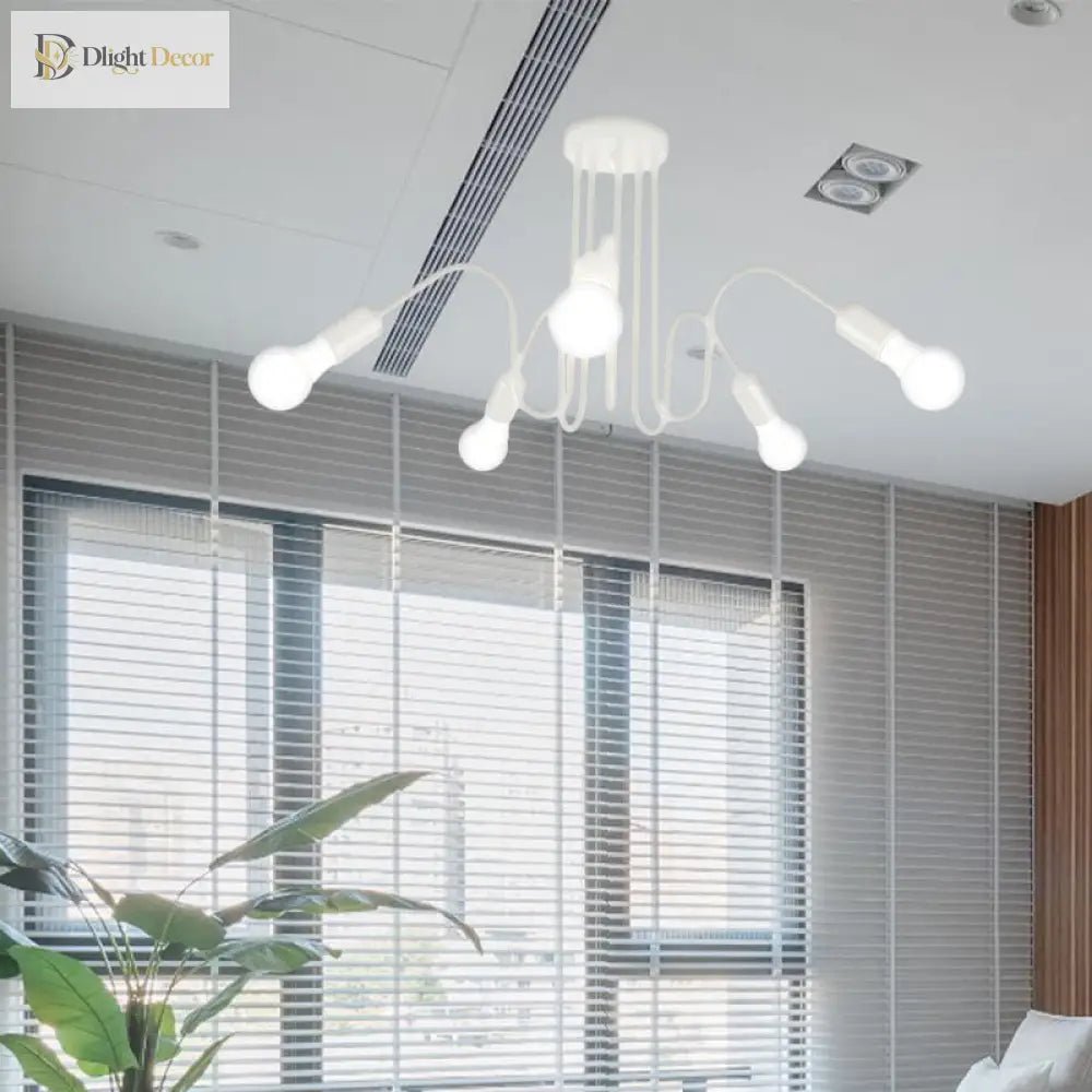 Alyssa Meets Versatility: Loft Style Semi - Flush Mount Light