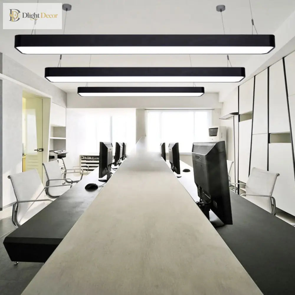 Amelia’s Elegant Rectangle Pendant: Modern Illumination In Black & White Pendant Lights