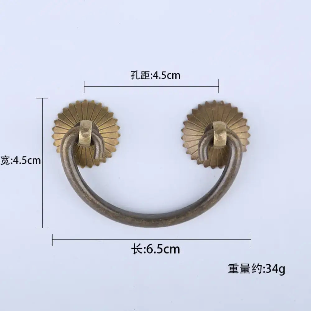 Antique Brass Arch Cabinet Pulls – Vintage Drawer Handles for Home Improvement Bronzer 45mm Pulls