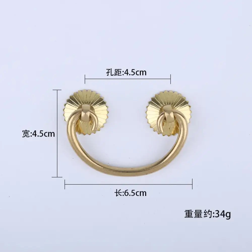 Antique Brass Arch Cabinet Pulls – Vintage Drawer Handles for Home Improvement Copper 45mm Pulls