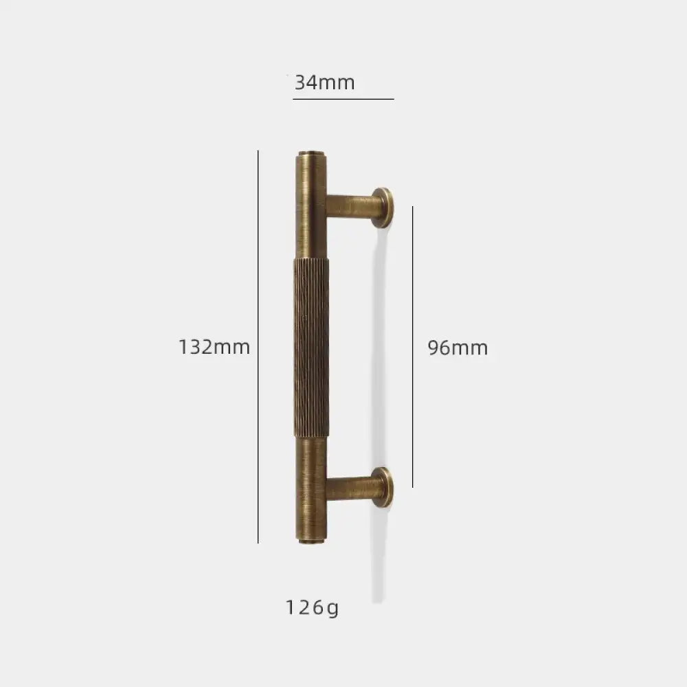 Antique Brass Furniture Handles – Bronze Plated Cabinet Pulls and Wardrobe Bar Knobs 132mm Handles