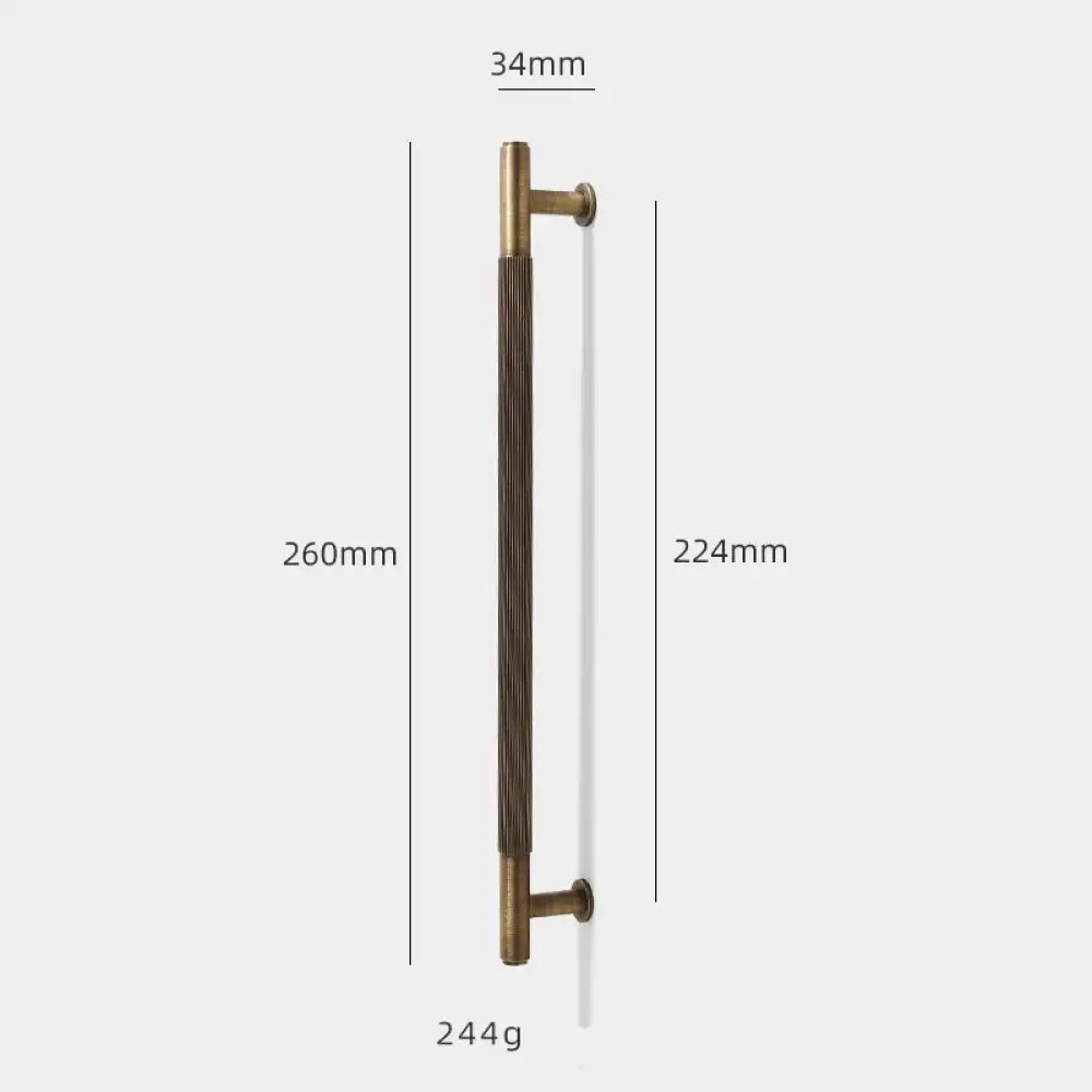 Antique Brass Furniture Handles – Bronze Plated Cabinet Pulls and Wardrobe Bar Knobs 260mm Handles