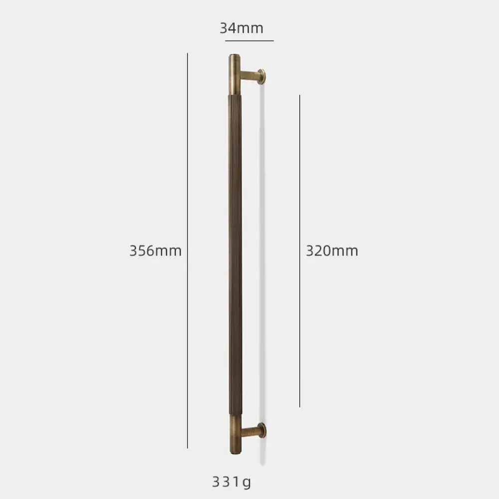 Antique Brass Furniture Handles – Bronze Plated Cabinet Pulls and Wardrobe Bar Knobs 356mm Handles