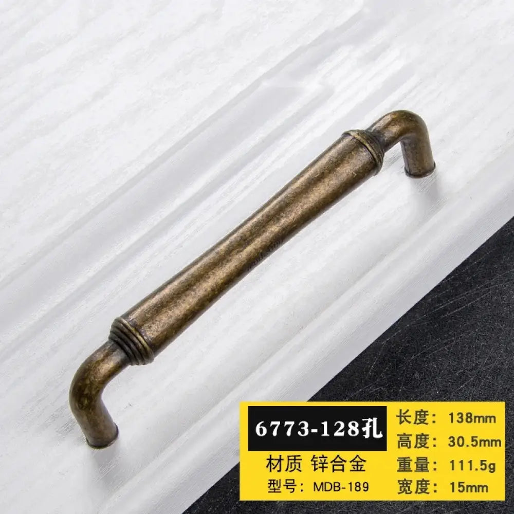 Antique Bronze Cabinet Handles - Retro Drawer Pulls Vintage Zinc Alloy Kitchen Hardware for Furniture Dresser and