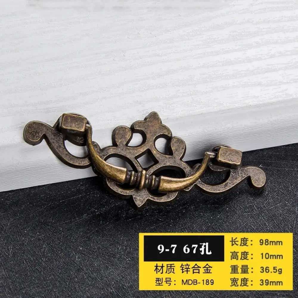 Antique Bronze Cabinet Handles - Retro Drawer Pulls Vintage Zinc Alloy Kitchen Hardware for Furniture Dresser and