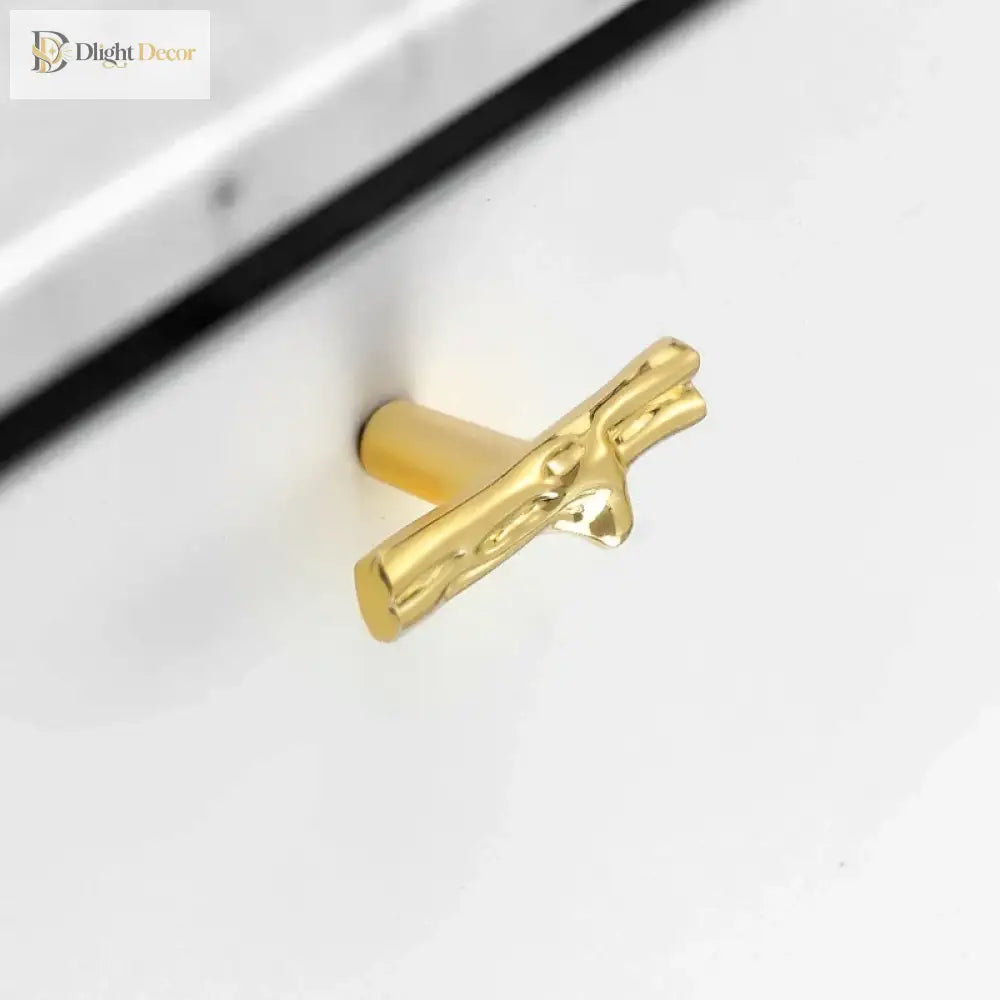Antique Tree Pole Kitchen Drawer Handles - Zinc Alloy Cabinet Knobs in Bronze Gold and Black Handles