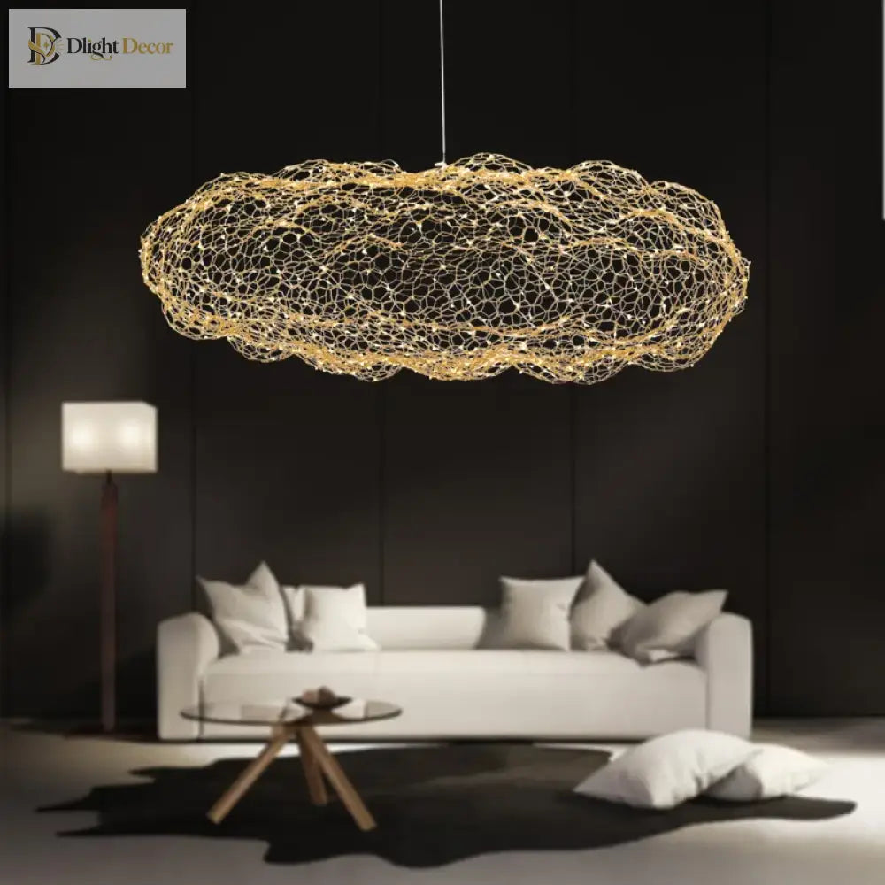 Art Decor Hollow Cloud Pendant Lights - Danish Design Firefly Chandelier For Living Rooms Bedrooms