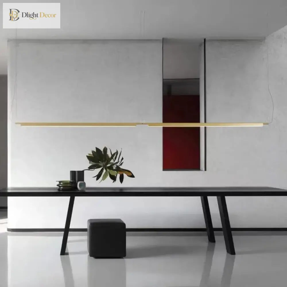 Artistic Led Linear Pendant Lamp - Ideal For Dining Tables Kitchens And Bars Lights