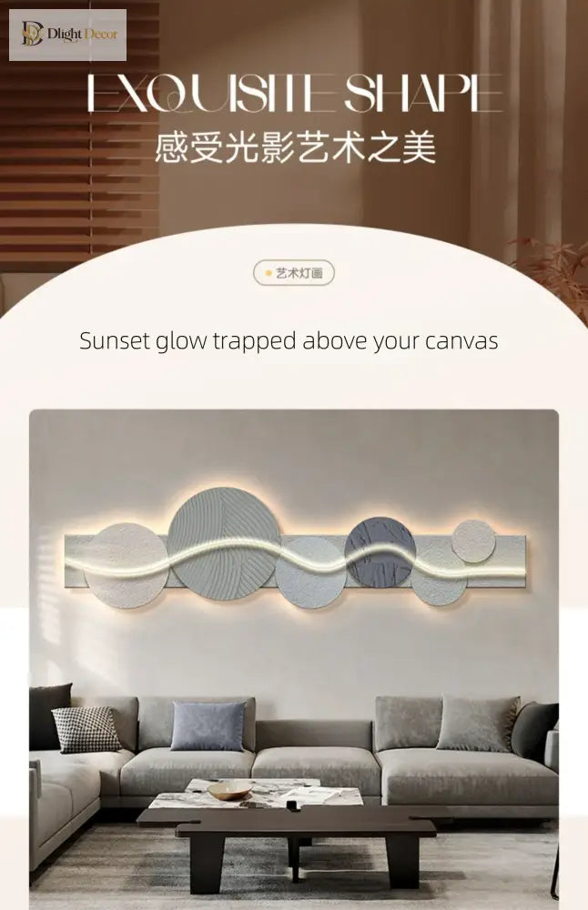 Dlight Decor Artistic Wood Crystal Wall Glow Light Wall Art
