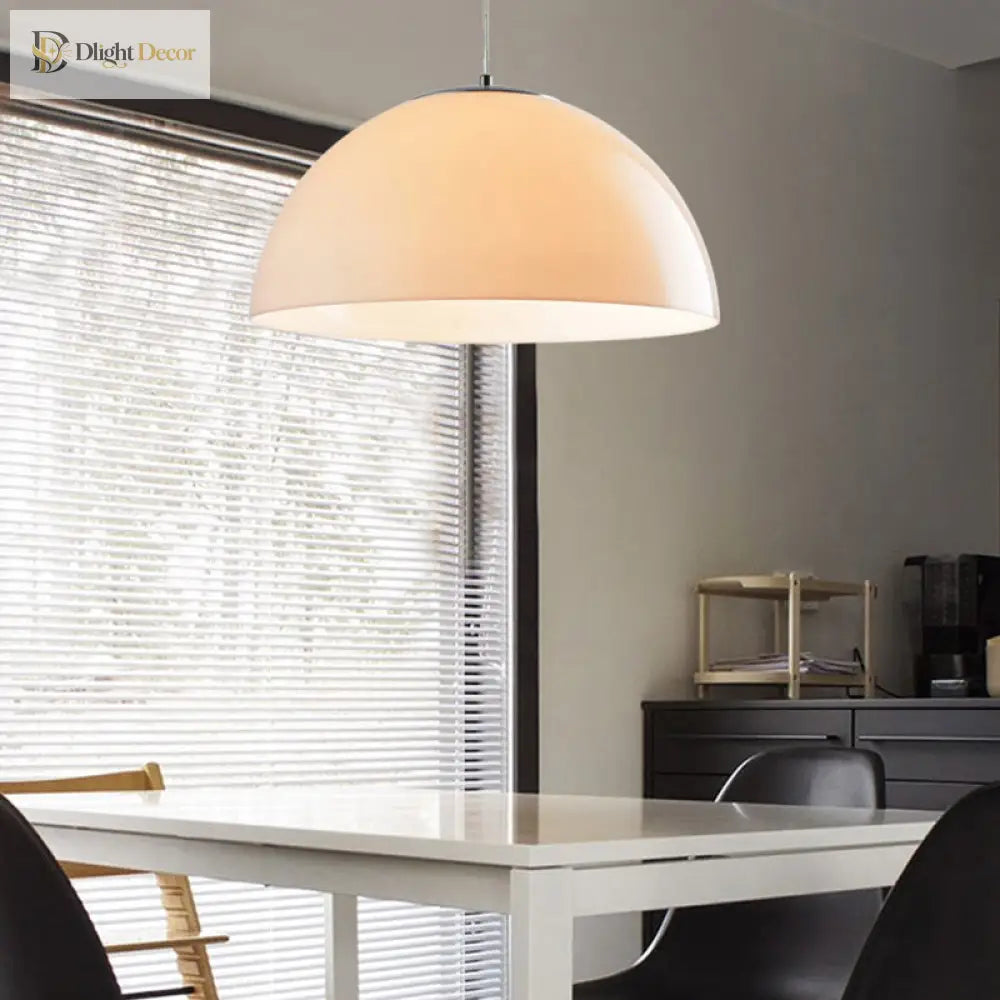 Astrid’s Nordic Dome Pendant Light (Red/Black/White) Lighting