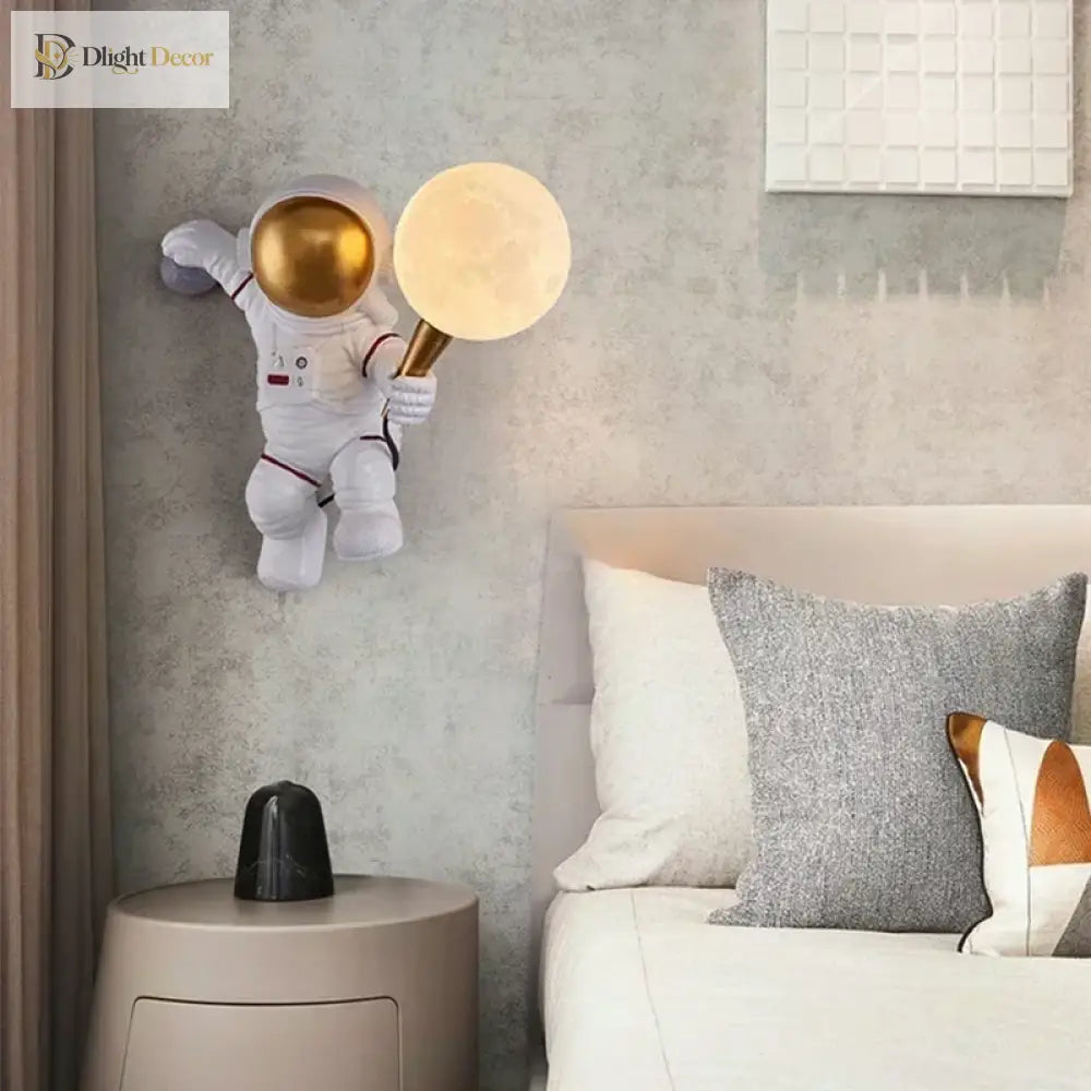 Astronaut Moon Wall Lamp, the lamp that turns your wall into a launchpad 🚀🌕✨ - wall Lamp