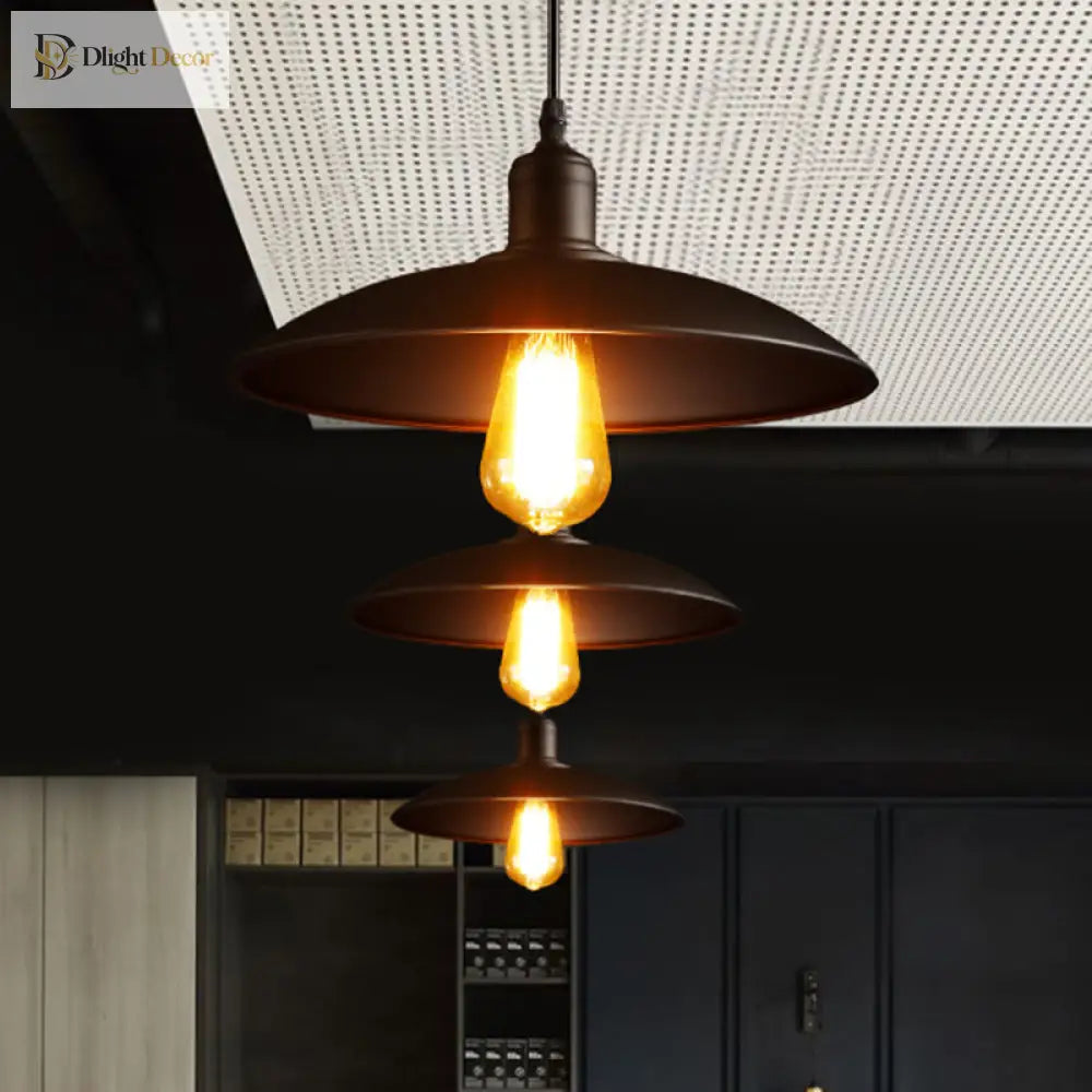 Audrey Metal Pot Lid Pendant Light - Chic 1 - Light Fixture For Restaurants Lighting