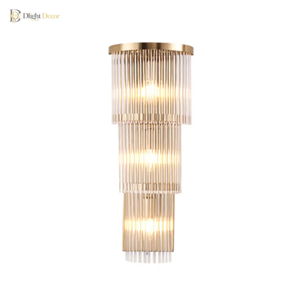 Elevate Your Space With The Luxurious Gold Crystal Wall Sconce