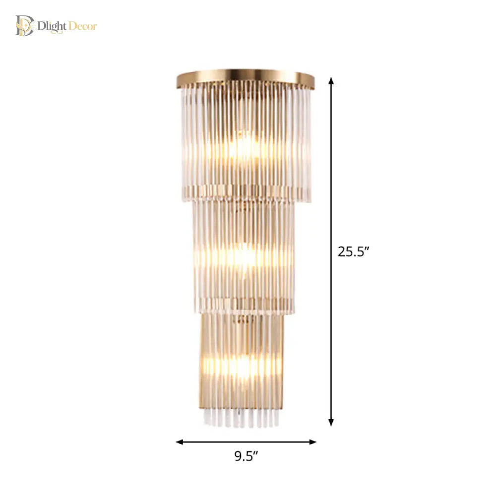 Elevate Your Space With The Luxurious Gold Crystal Wall Sconce