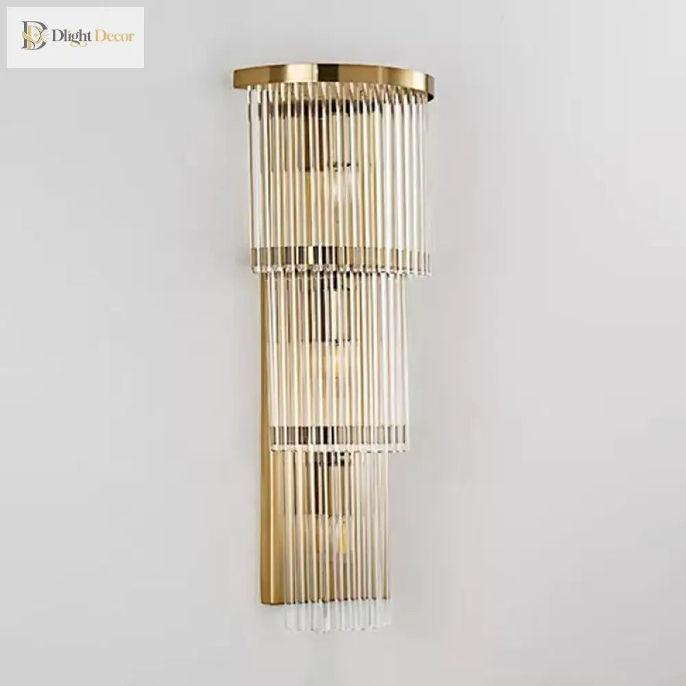 Elevate Your Space With The Luxurious Gold Crystal Wall Sconce