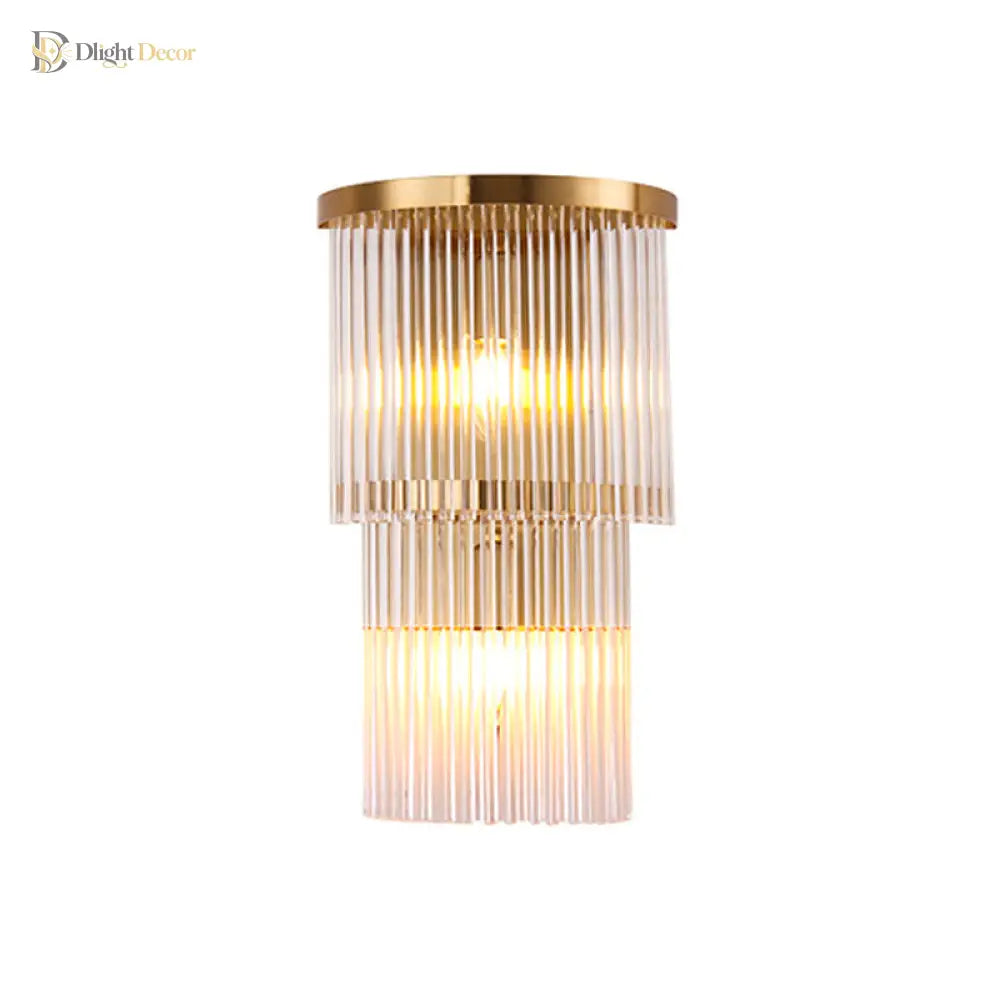 Elevate Your Space With The Luxurious Gold Crystal Wall Sconce