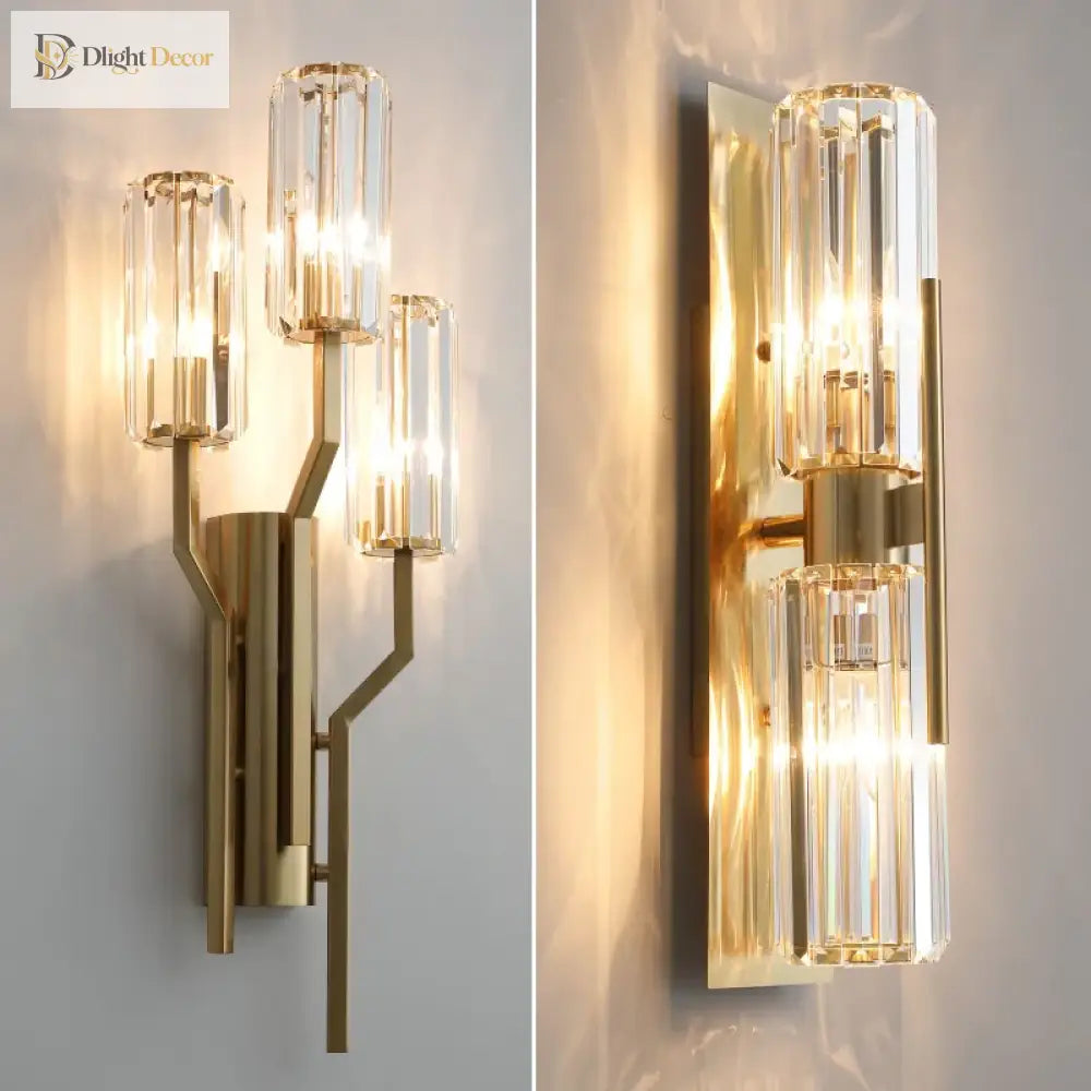 Aurora - Living Room Light Luxury Wall Crystal Tv Background Modern Minimalist Decorative Led Lamps