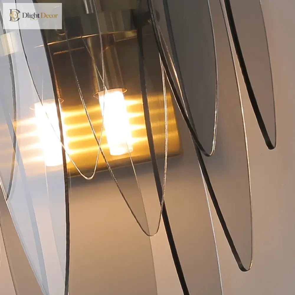 Ava - Modern Art Multicolored Glass Wall Lamp Aisle Luxury Sofa Background Living Room Hotel