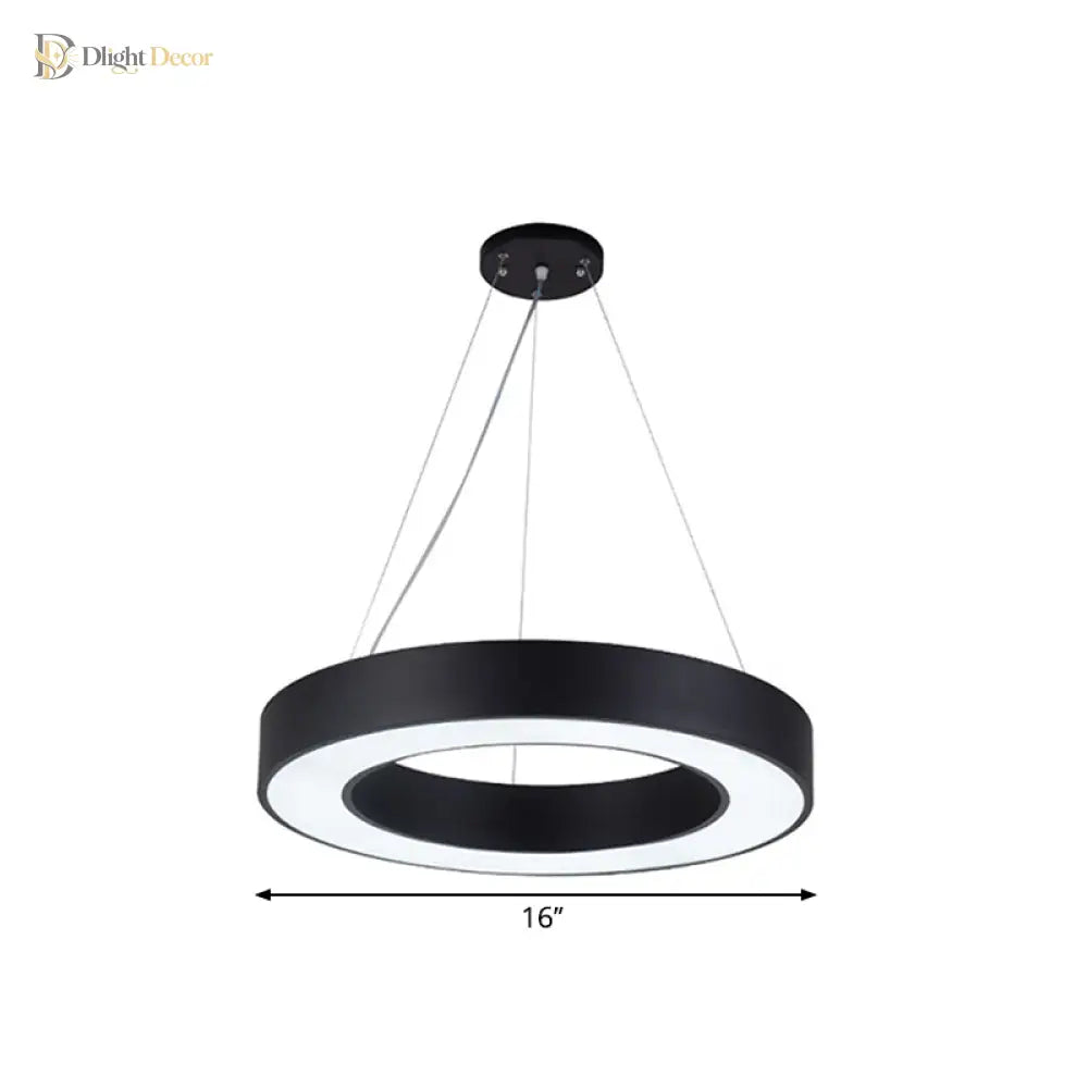 Avery’s Airy Ambiance: Minimalist Black Hoop Pendant Light Lighting