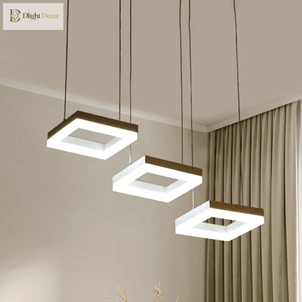 Ayla Modern Marvel: Black & White Acrylic Chandelier Pendant Lighting