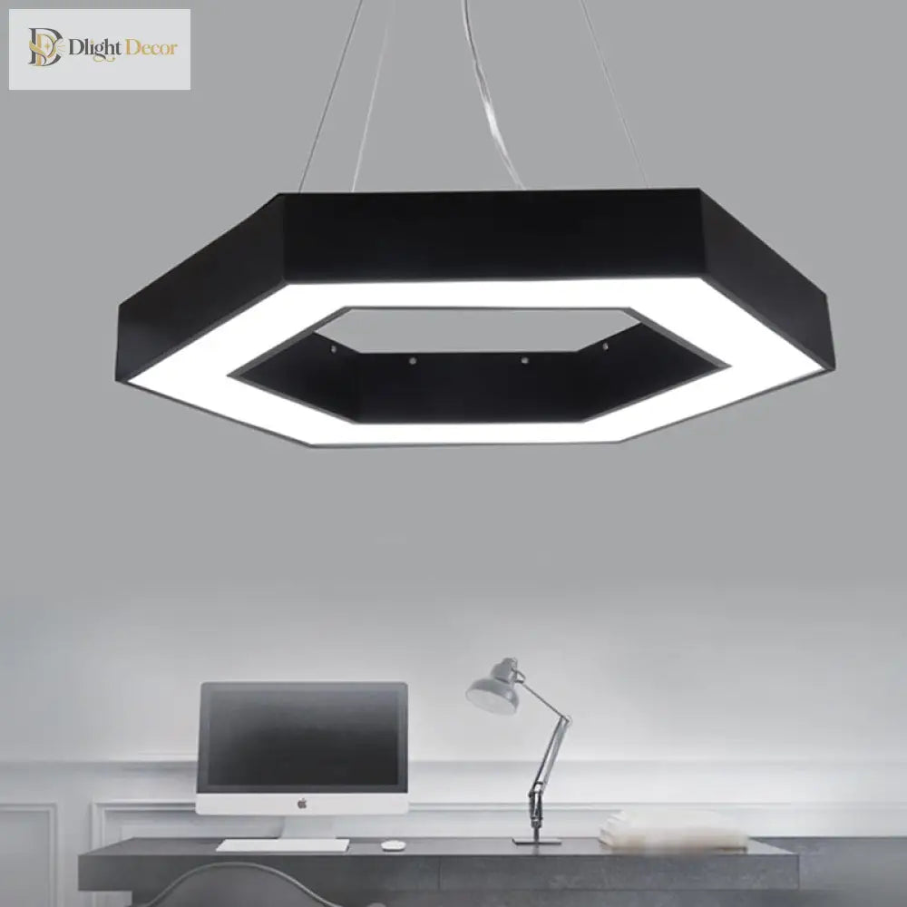 Blakely Modern Hexagonal Led Pendant: Illuminate Your Office With Style And Functionality Pendant