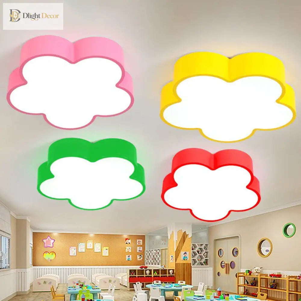 Blooming Delight: Dimmable Flower Led Ceiling Light For Kids