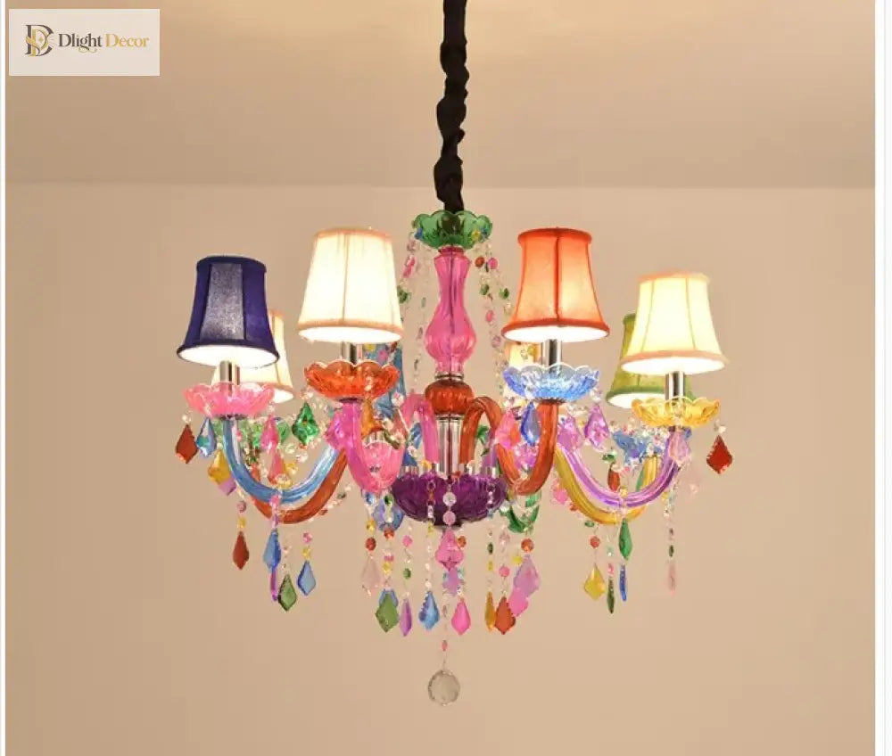 Bohemian Tiffany Style Crystal Chandelier - Vibrant Home Decor Lighting Chandelier