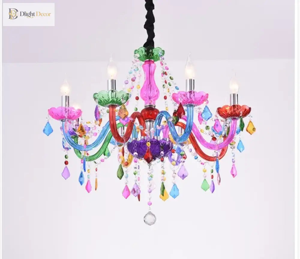 Bohemian Tiffany Style Crystal Chandelier - Vibrant Home Decor Lighting Chandelier