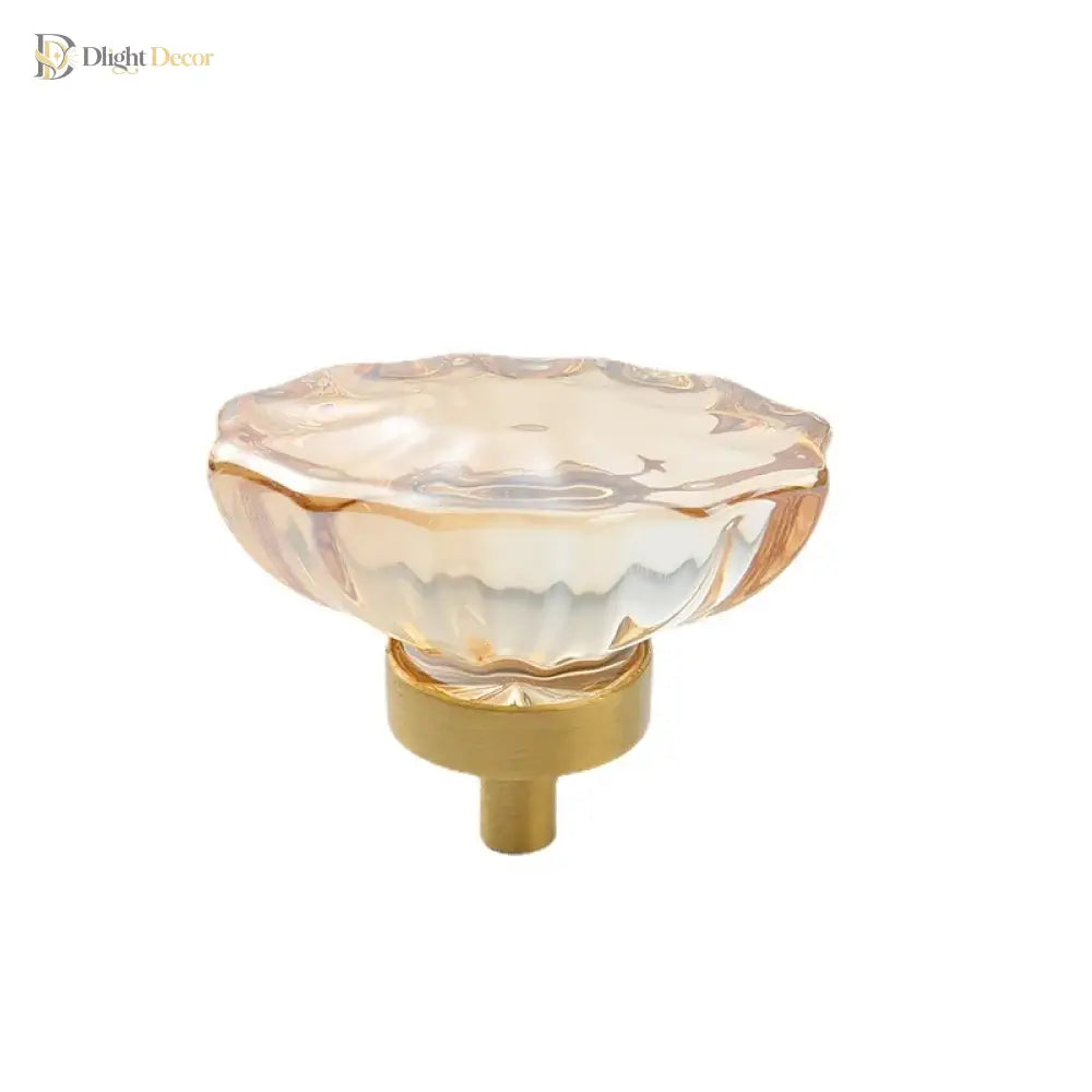 Brass Crystal Cupboard Cabinet Handle Kitchen Drawer Knobs Light Luxury Furniture Hardware Transparent Handle Home