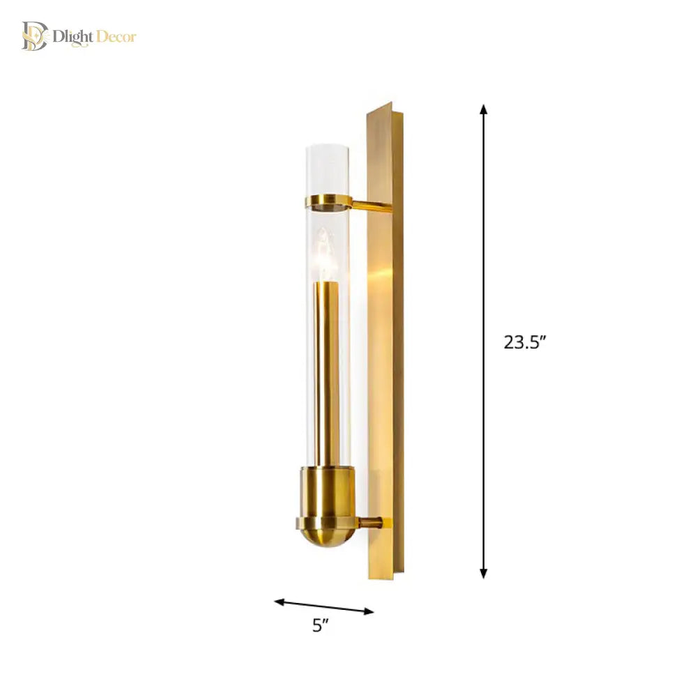Modern Elegance Meets Warm Illumination: The Clear Glass Wall Sconce