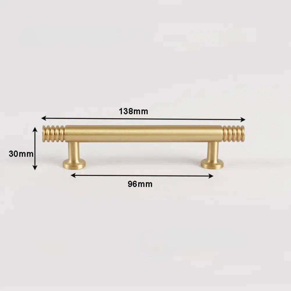 Brass Kitchen Cabinet Handles – Gold Textured Drawer Knobs and Door Bar Handles gold 138mm Handles