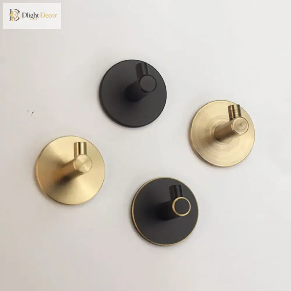 Brass Wall Hook – Gold and Black Towel Hanger for Bathroom Kitchen and Bedroom Storage wall Hook