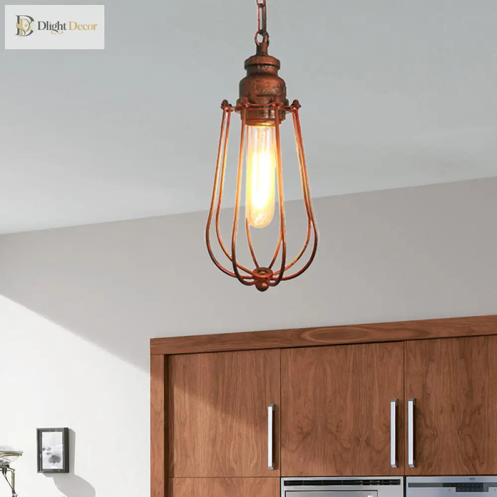 Briella Industrial Pendant Lamp: Rustic Charm For Your Bedroom