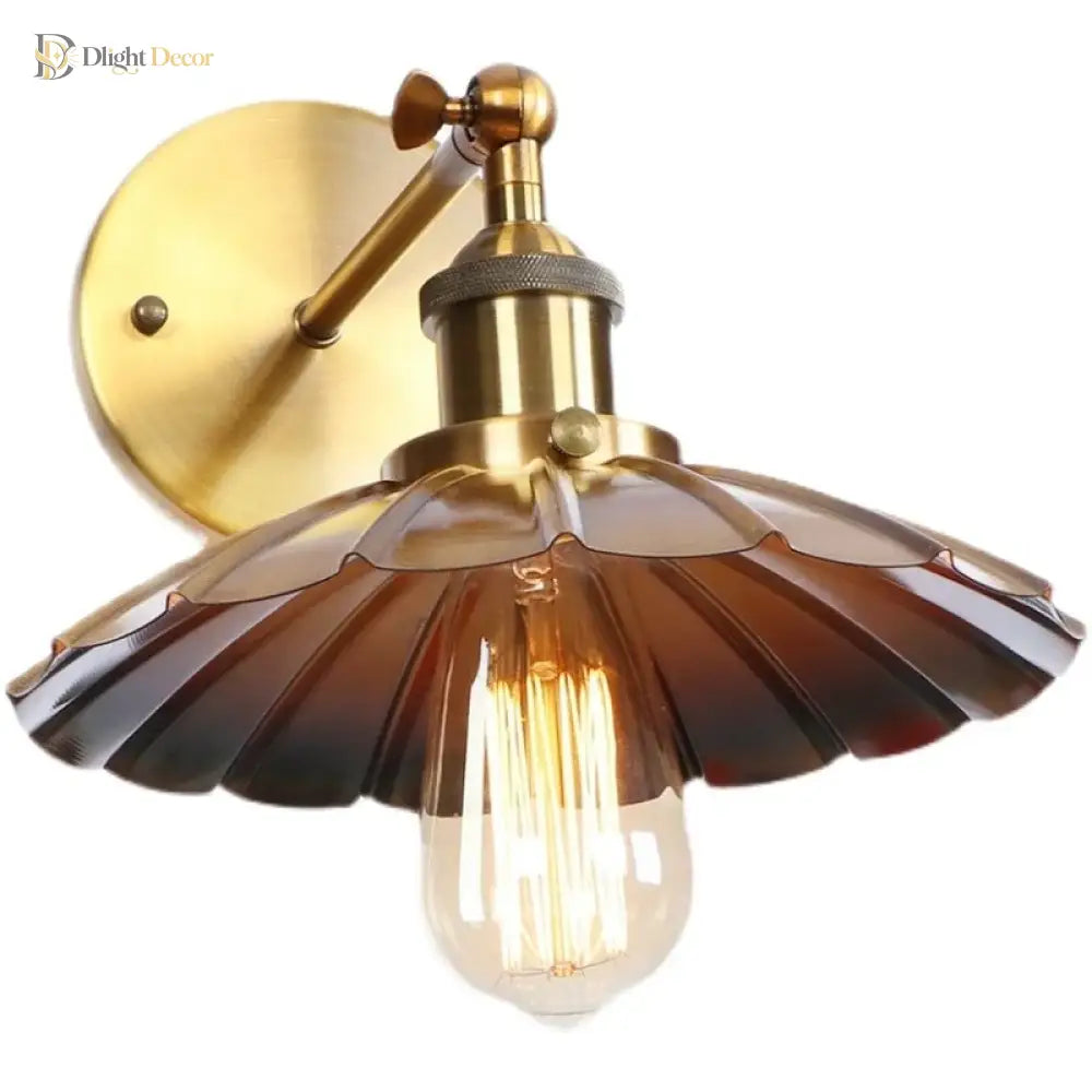 Bronze American Retro Iron Wall Lamps - Nordic Minimalist Style For Study Bedroom Bedside And Home