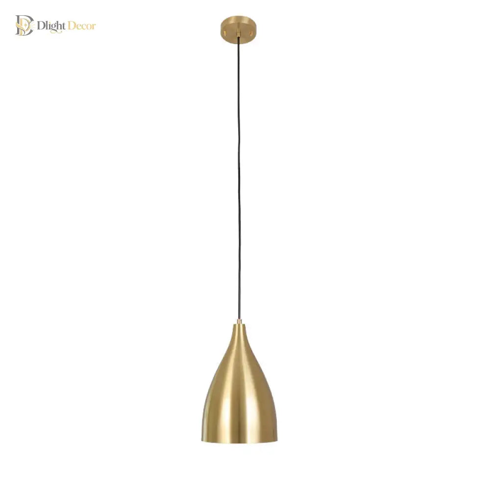 Brooklynn Elegance Meets Dazzling Illumination: The Gold Plated Metal Bullet Pendant Lamp