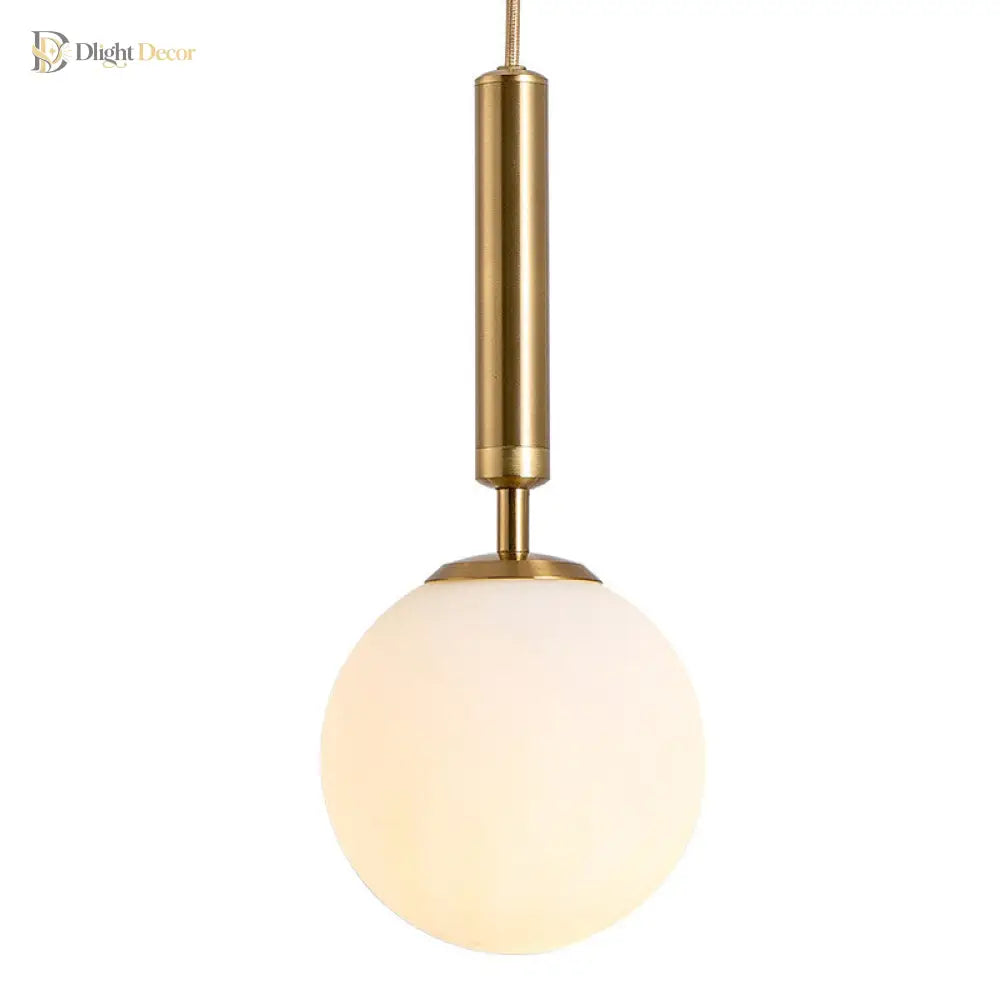 Brynn Modern White Glass Globe Pendant: Illuminate Your Space With Timeless Elegance