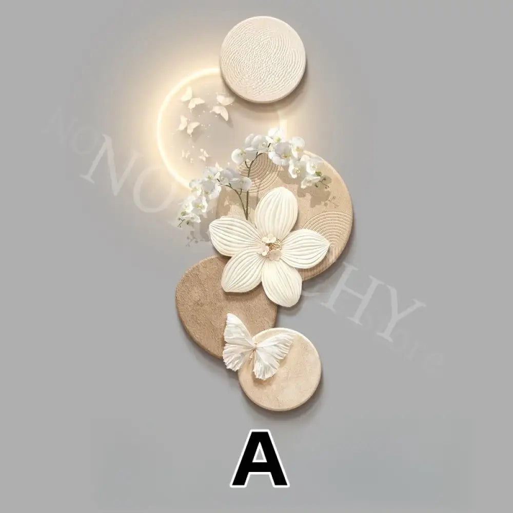 Dlight Decor Butterfly Mural Light for Entrance Walls A / 120X60CM / warm light Wall Art