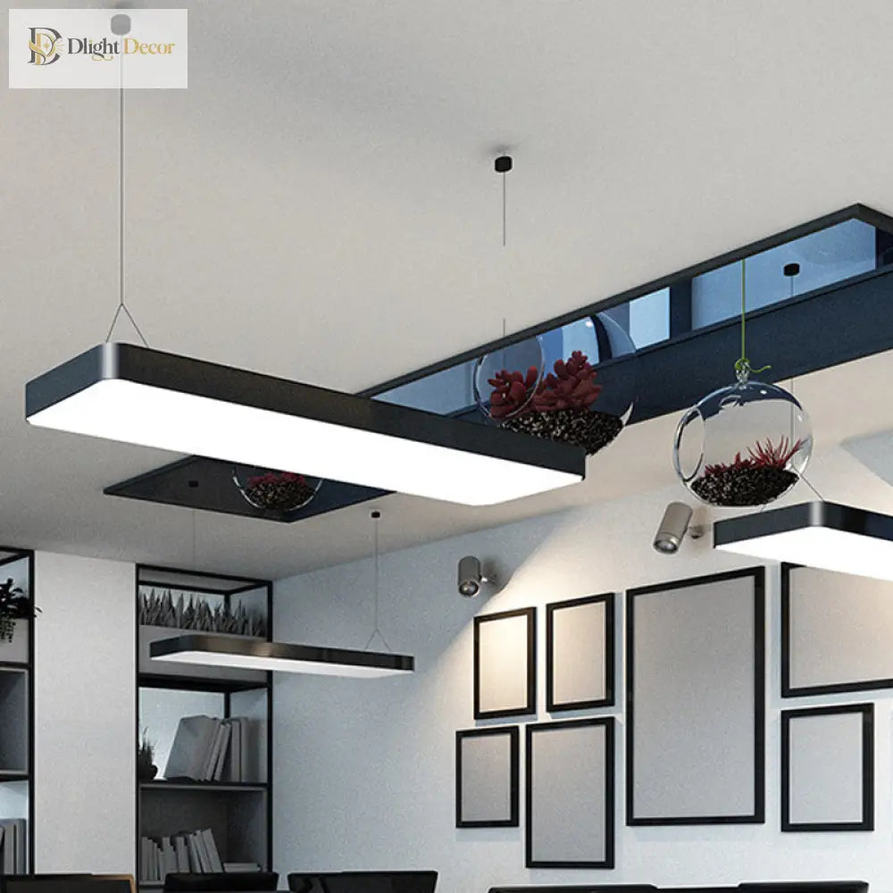 Callie Modern Pendant - Sleek Rectangular Led Light With Adjustable Length
