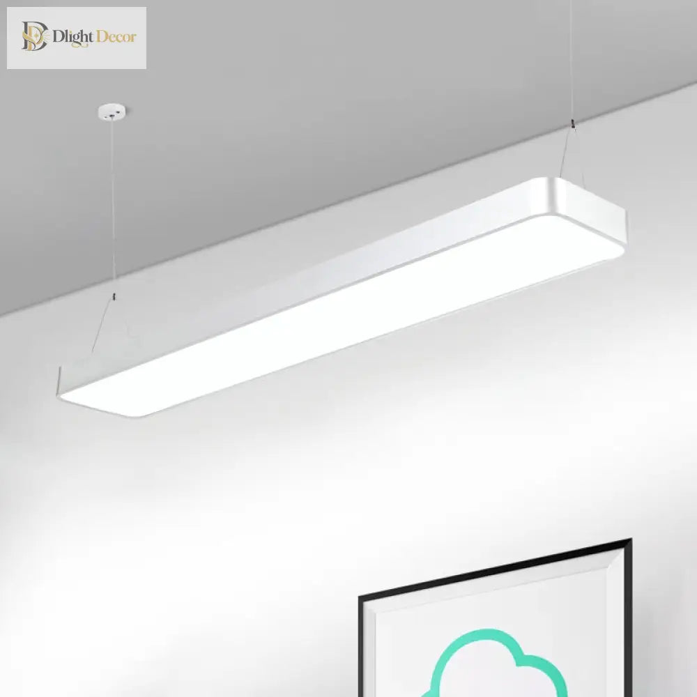 Callie Modern Pendant - Sleek Rectangular Led Light With Adjustable Length