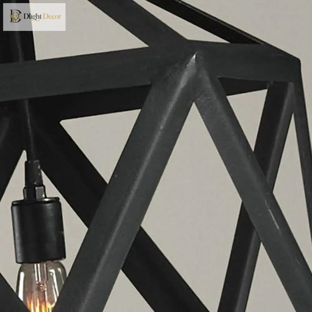 Captivating Geometry Meets Industrial Charm: The Geometric Hanging Lamp