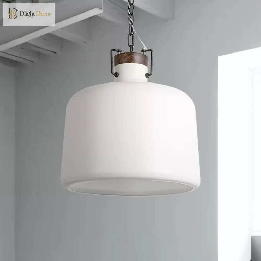 Carter - Industrial Bucket Pendant Light (Black/White 1 - Light)