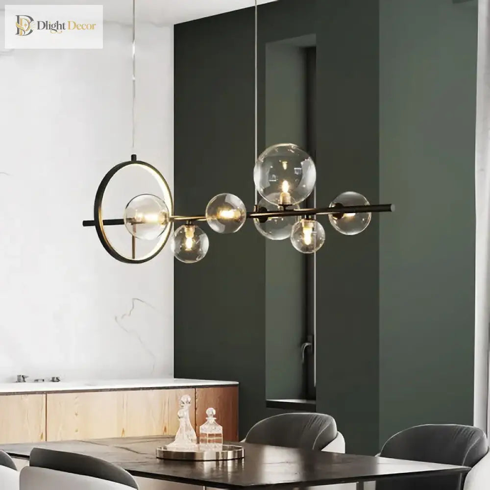 Contemporary Led Glass Ball Pendant Lamps - Elegant Lighting For Dining Kitchen And Home Decor