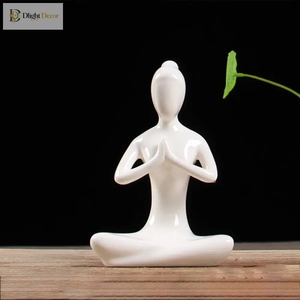 Ceramic Yoga Pose Figurine – Abstract Lady Sculpture in 12 Styles for Home & Studio Decor Homedecor