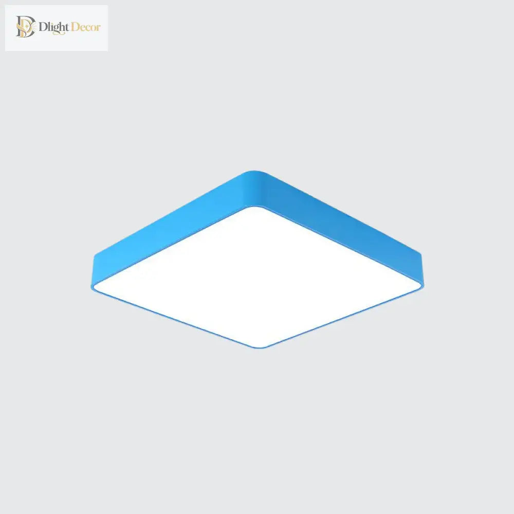 Cheerful Square Light For Kids’ Rooms: Led Flush Mount Fixture