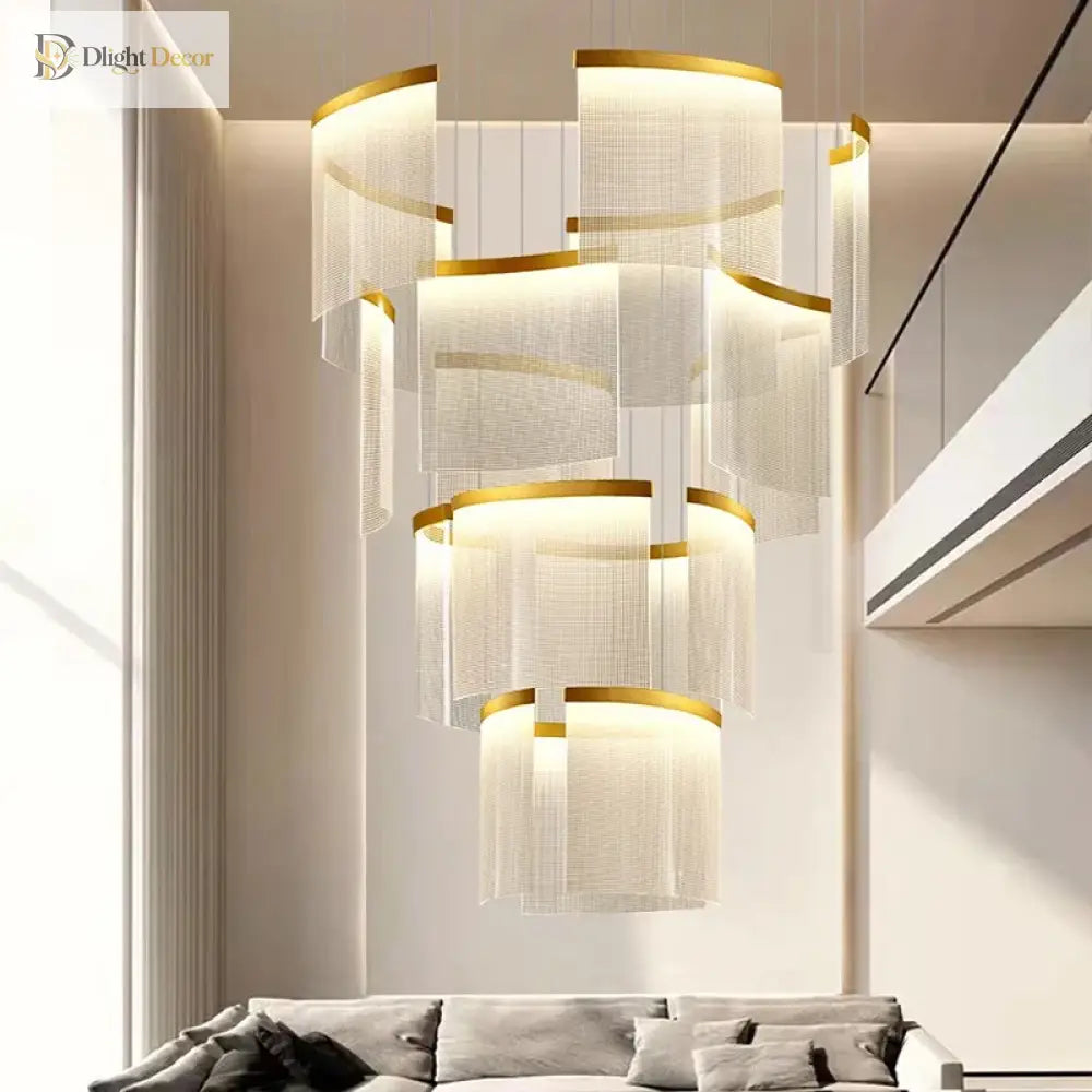 Chic Nordic Stair Chandelier - Versatile Pendant And Ceiling Lights For Living Dining Rooms
